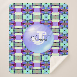 Mit Monogramm Geometrisches Chic Artistic Vivid Mu Sherpadecke