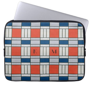 Mit Monogramm geometrisches Muster nach hinten Laptopschutzhülle