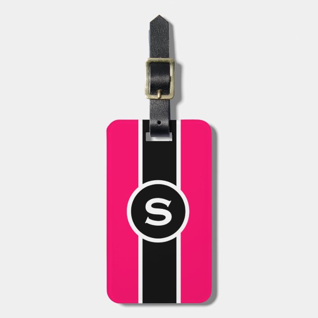 Mit Monogramm Gepäckanhänger (Vorderseite vertikal)