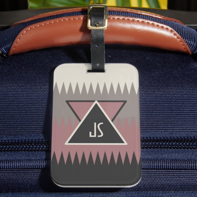 Mit Monogramm Gepäckmarke im Südwesten Gepäckanhänger (Vorderseite Insitu 2)