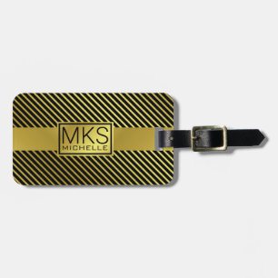 Mit Monogramm Gepäcktag für Golden Lines Gepäckanhänger