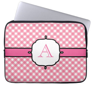 Mit Monogramm Gingham Laptop Case