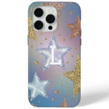 Mit Monogramm Glitzer Stars