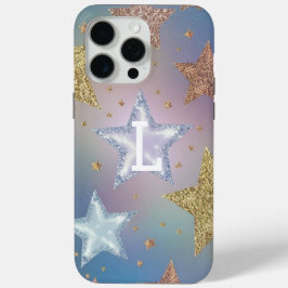 Mit Monogramm Glitzer Stars Case-Mate iPhone Hülle