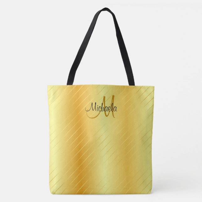 Mit Monogramm Gold-Look Elegantes modernes Templat (Vorderseite)
