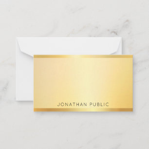 Mit Monogramm Gold Look Template Moderne Elegant Mitteilungskarte