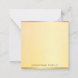 Mit Monogramm Gold Look Template Moderne Elegant Mitteilungskarte
