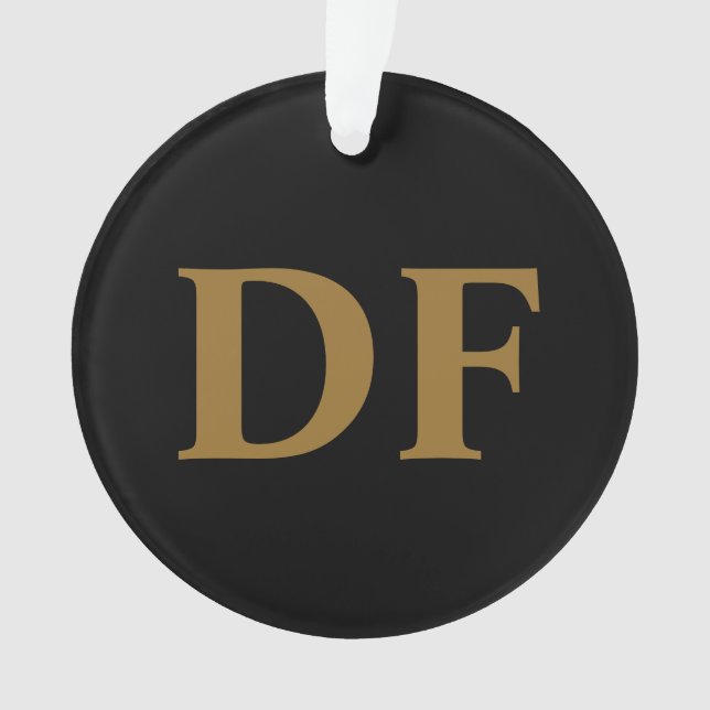 Mit Monogramm Gold Ornament (Vorderseite)