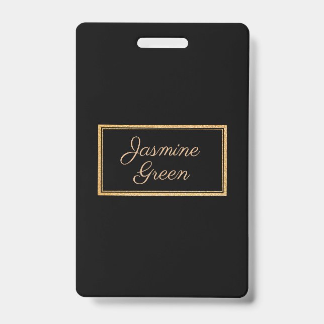 Mit Monogramm Gold und Schwarz Ausweis (Vorderseite)