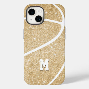 mit Monogramm Goldbasketball für Mädchen Case-Mate iPhone 14 Hülle