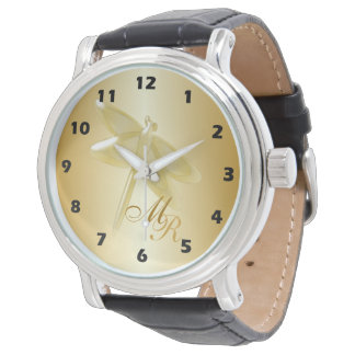 Mit Monogramm Golddrachenflieger Armbanduhr