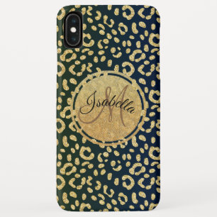 Mit Monogramm Goldleoparden-Hautflächen Case-Mate iPhone Hülle
