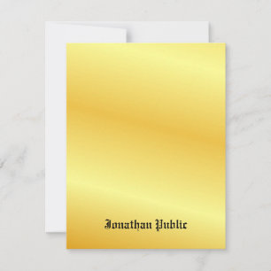 Mit Monogramm Goldsichtkalligraphie Mitteilungskarte