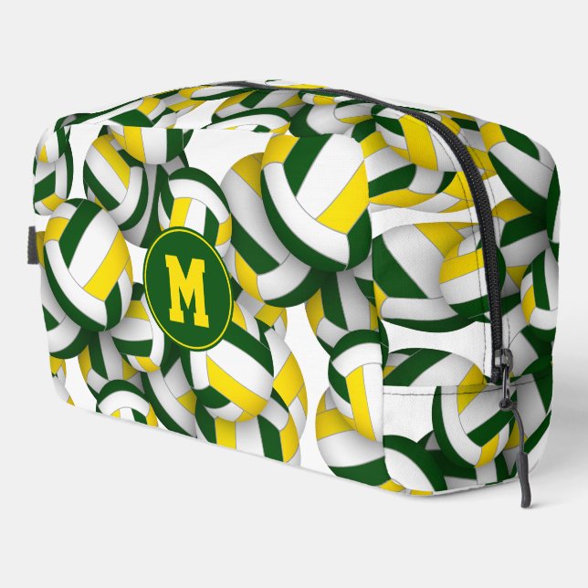 Mit Monogramm Goldvolleyballmuster Waschbeutel (Rechte Ecke)