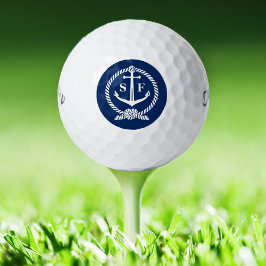 Mit Monogramm Golf Ball Klassischer Wasserblauer A