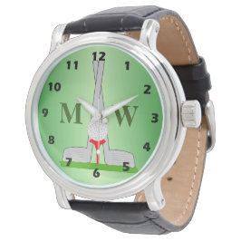 Mit Monogramm Golfdesign Armbanduhr