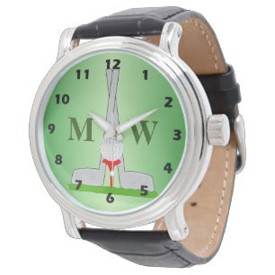 Mit Monogramm Golfdesign Armbanduhr