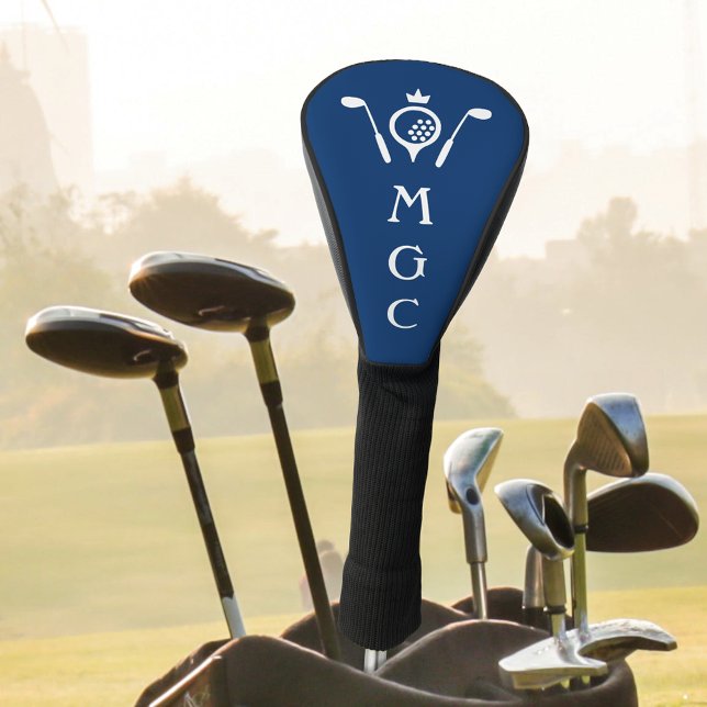 Mit Monogramm Golfklubs und Crosslogos Blau Golf Headcover (Von Creator hochgeladen)