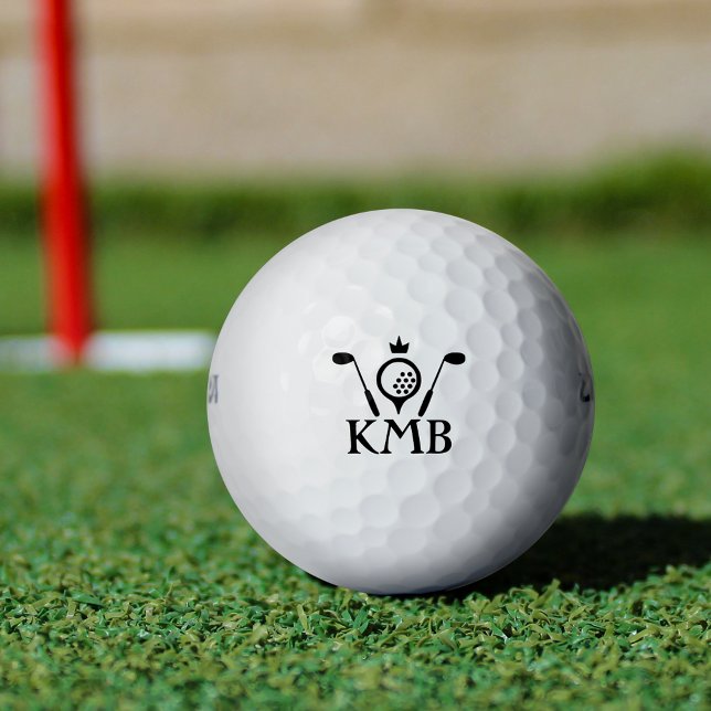 Mit Monogramm Golfklubs und Crosslogos Golfball (Von Creator hochgeladen)
