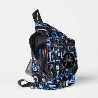 Mit Monogramm Gone Fishing Blue