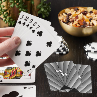 Mit Monogramm Grau Art Deco Spielkarten