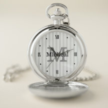 Mit Monogramm graue Streifenwache