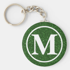Mit Monogramm Green Glitz BB Schlüsselanhänger