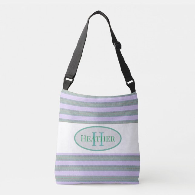 Mit Monogramm Green Thatch Tote Tasche (Vorderseite)