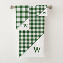 Mit Monogramm Green White Buffalo Kariertes Muster