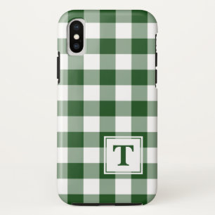 Mit Monogramm Green White Buffalo Karo Muster Case-Mate iPhone Hülle