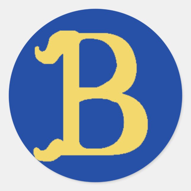 Mit Monogramm Großaufkleber mit Buchstabe B Runder Aufkleber (Vorderseite)