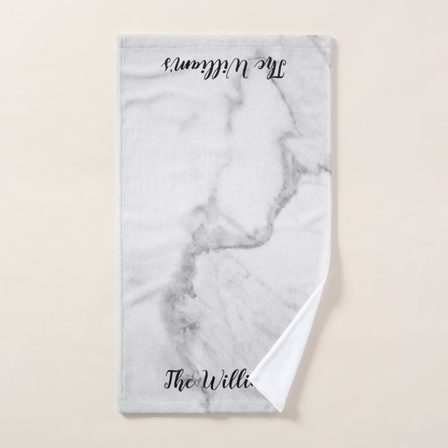Mit Monogramm Handmarmorierungtuch Handtuch (Handtuch)