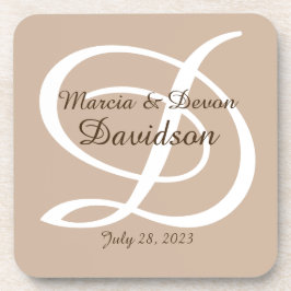 Mit Monogramm harte Untersetzer aus Kunststoff