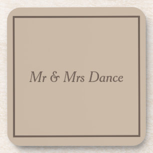 Mit Monogramm harter Untersetzer