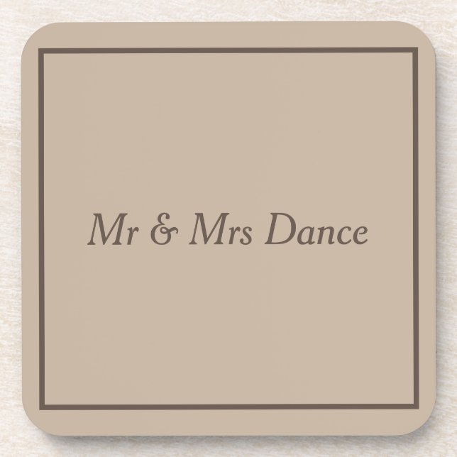 Mit Monogramm harter Untersetzer (Vorderseite)