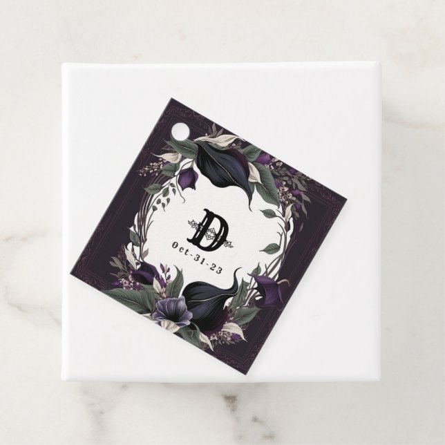 mit Monogramm Hochzeit Geschenkanhänger (Beispiel)