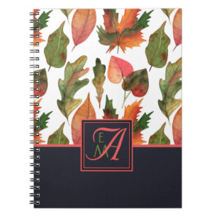 Mit Monogramm Hochzeit im Herbst Herbst neu Notizblock