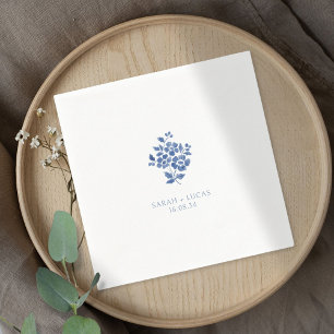 Mit Monogramm Hochzeit mit Blumen und Weiß Serviette
