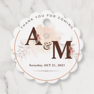 Mit Monogramm Hochzeit mit Gold Geschenkanhänger