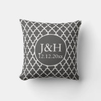 Mit Monogramm Hochzeit mit Quatrefolie, grau und w