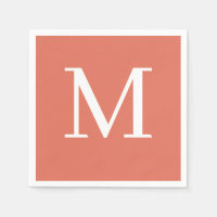 Mit Monogramm Hochzeit Napkin Terracotta Design
