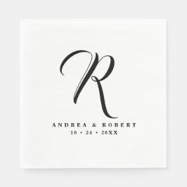 Mit Monogramm Hochzeit Napkins mit Namen Serviette