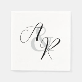 Mit Monogramm Hochzeit und Hochzeit Serviette
