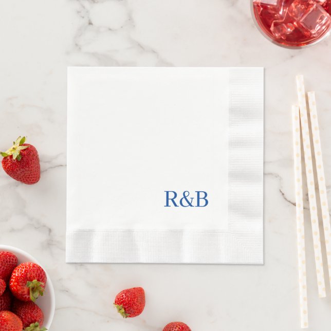 Mit Monogramm Hochzeitscocktail Serviette (Beispiel)