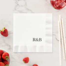 Mit Monogramm Hochzeitscocktail Serviette