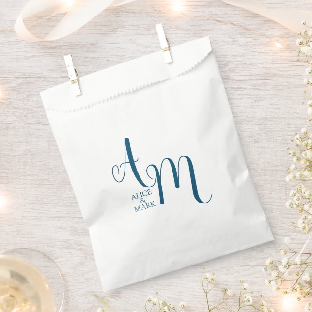 Mit Monogramm Hochzeitsempfehlung Geschenktütchen (Ausgeschnitten)