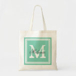 mit Monogramm Hochzeitsspieltaschen Tragetasche<br><div class="desc">mit Monogramm Hochzeitsfeiertage Taschen. Personalisierter Name Monogramm Totbeutel| Minzgrün oder benutzerdefinierter Farbhintergrund. Elegantes Logo-Design mit Buchstaben-Initialen und extravagantem Rahmen.  Niedliche Vintage Geschenkidee für Braut und Braut. Machen Sie sich ein eigenes für Brautjungfrau,  Trauzeugin,  Blume Mädchen,  Brautmutter,  Bräutigam,  Crew,  Mannschaft etc. Ideal für Heirat,  Brautparty,  Junggeselinnen-Abschied,  Mädchenwochenende etc.</div>