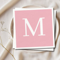 Mit Monogramm Hochzeitsszenario mit Napkin-Blush