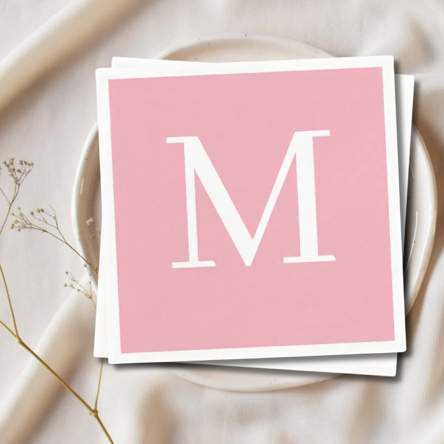 Mit Monogramm Hochzeitsszenario mit Napkin-Blush Serviette (Monogrammed Wedding Napkin Blush Design
)