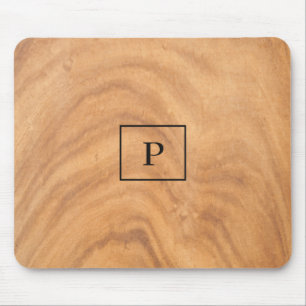 Mit Monogramm Holzdesign Mousepad